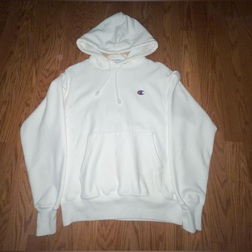 Women’s champion white hoodie